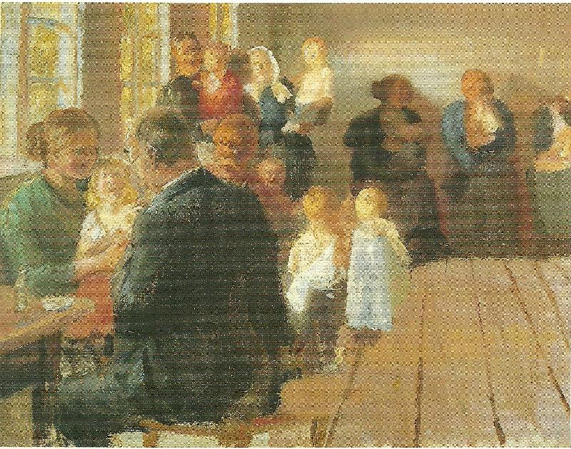 Anna Ancher en vaccination oil painting picture